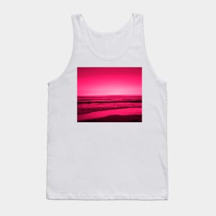 Pink Ocean Waves Tank Top